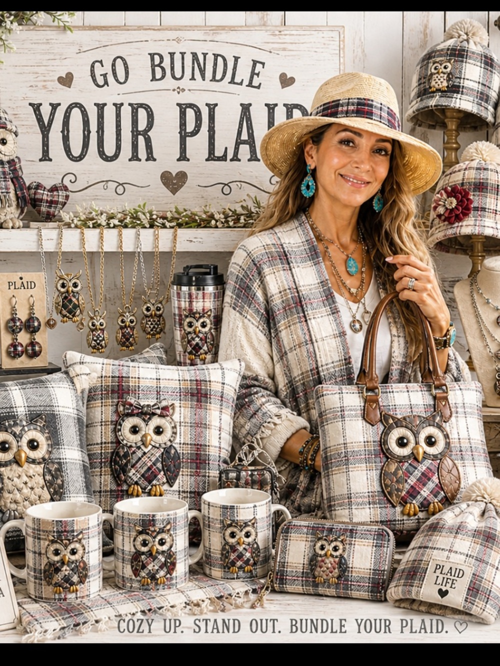 Bundle up your stylish colours and patterns of plaid